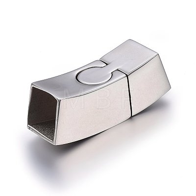 304 Stainless Steel Magnetic Clasps with Glue-in Ends STAS-E440-44P-1