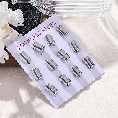 304 Stainless Steel Stud Earrings EJEW-C099-21P-1