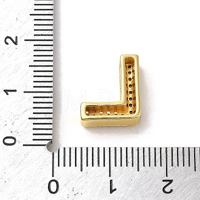 Brass Micro Pave Clear Cubic Zirconia Charms ZIRC-C009-01G-L-1