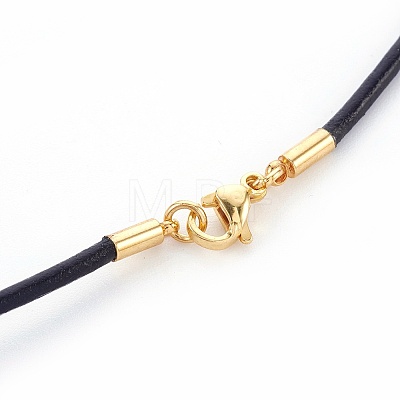 Leather Cord Necklace Making X-MAK-L018-06A-01-1