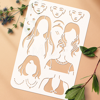 Plastic Drawing Painting Stencils Templates DIY-WH0396-377-1