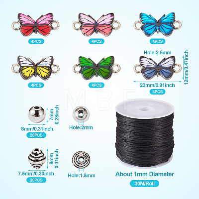  DIY Butterfly Bracelet Making Kit DIY-TA0004-90-1