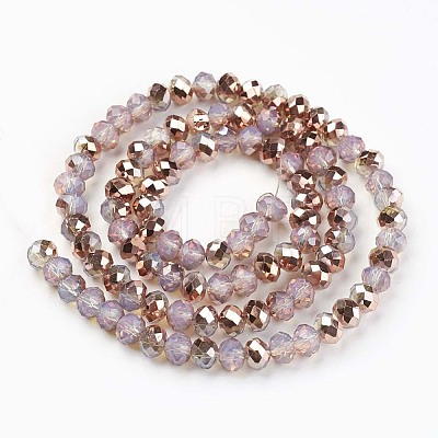 Electroplate Glass Beads Strands X-EGLA-A034-J10mm-N04-1