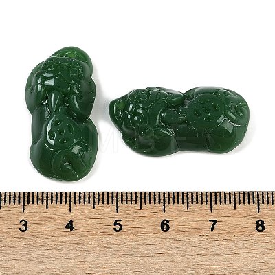 Spray Painted Imitation Jade Glass Beads GLAA-Z007-01G-1