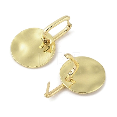 Flat Round Brass Hoop Earrings for Women EJEW-Q389-08G-1