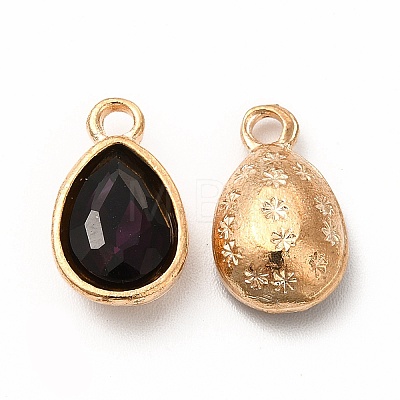 Faceted Glass Rhinestone Pendants GLAA-I051-A03-1