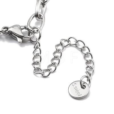 304 Stainless Steel Link Chains Bracelets BJEW-P343-02P-1