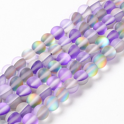 Synthetic Moonstone Beads Strands G-E573-01B-21-1