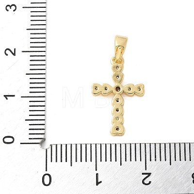 Brass Micro Pave Cubic Zirconia Pendants KK-U056-50G-1