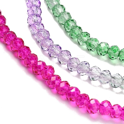 Transparent Painted Glass Beads Strands X1-DGLA-A034-T2mm-A06-1