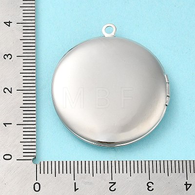 Rack Plating Brass Locket Pendants KK-M263-03S-1