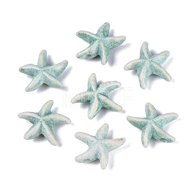 Spray Painted Synthetic Turquoise Beads Strands G-Q606-110F-1
