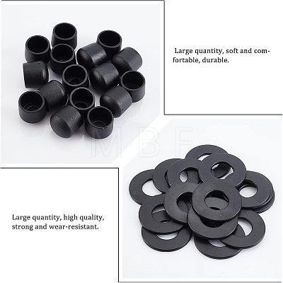 20Pcs Flat Round ABS Plastic Washers FIND-CA00004-79-1