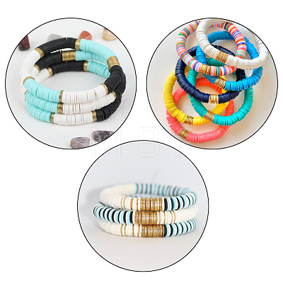 DIY Heishi Bead Style Stretch Bracelets Making Kits DIY-JP0005-87-1