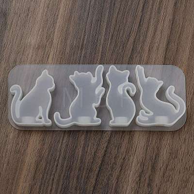 Cat Shape Key Chain Pendant Silicone Molds SIL-B074-01C-1