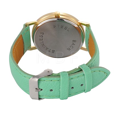 Fashionable Women's Alloy PU Leather Electronic Wristwatches WACH-F016-14B-1