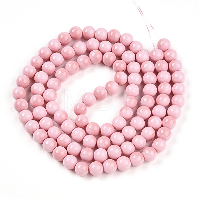 Baking Paint Glass Beads Strands DGLA-N012-8mm-01-1