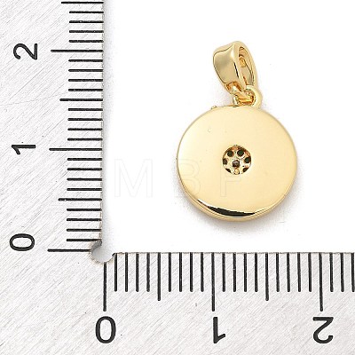 Brass Micro Pave Cubic Zirconia Pendents KK-M303-01G-02-1