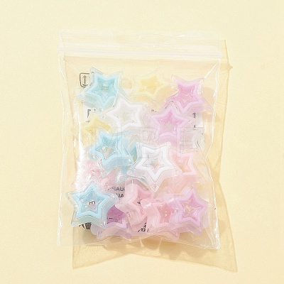 20Pcs 5 Colors Acrylic Beads SACR-FS0001-18-1