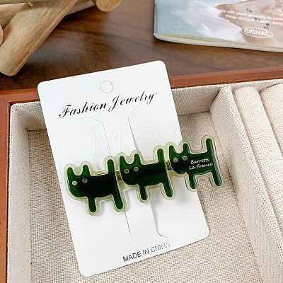 Acrylic Cartoon Cats Alligator Hair Clip PW-WG0F986-07-1