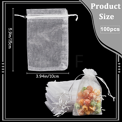 100pcs Large Organza Pouches Portable Shoes Bag Travel Storage Drawstring Bags OP-SP0001-03D-01-1