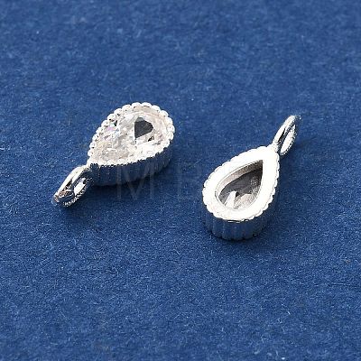 925 Sterling Silver Pave Clear Cubic Zirconia Charms STER-D306-04S-01-1