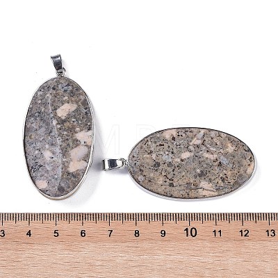 Natural Plum Blossom Jade Big Pendants KK-F868-23P-1