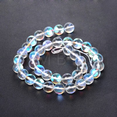 Synthetical Moonstone Round Beads Strands G-M049-8mm-02J-1