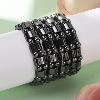 Valentine Day Gifts for Husband Stretchy Magnetic Synthetic Hematite Bracelet X-IMB005-1