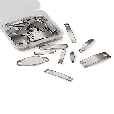 Kissitty Rectangle 304 Stainless Steel Links Connectors STAS-KS0001-04-1