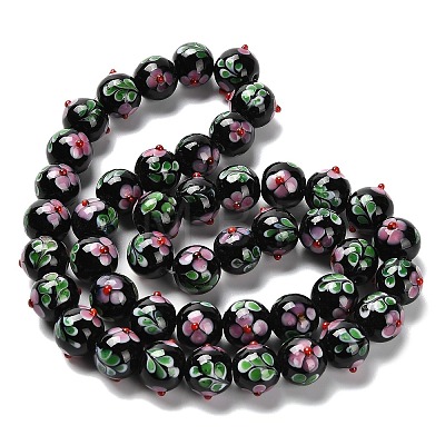 Handmade Lampwork Bumpy Beads Strands LAMP-A005-01A-1