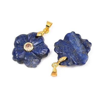 Dyed Natural Lapis Lazuli Carved Pendants G-A315-01G-04-1