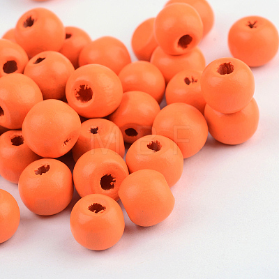 Natural Wood Beads WOOD-S662-13x14mm-A07-1