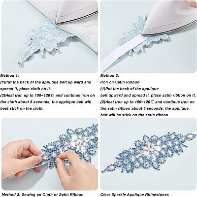 Flower Glitter Glass Hotfix Rhinestone FIND-WH0050-29B-1