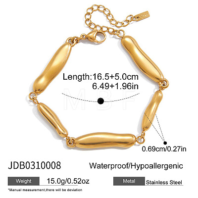 304 Stainless Steel Link Chain Bracelets for Women WG82218-02-1
