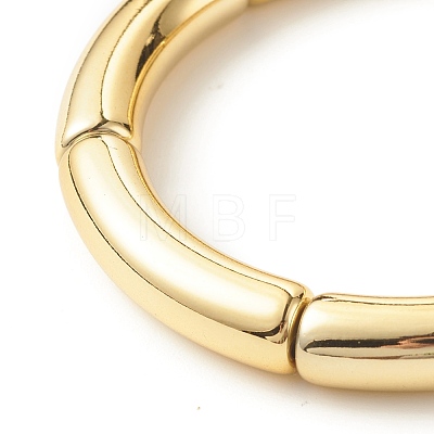 Chunky Acrylic Curved Tube Beaded Stretch Bracelet for Women BJEW-JB07628-1
