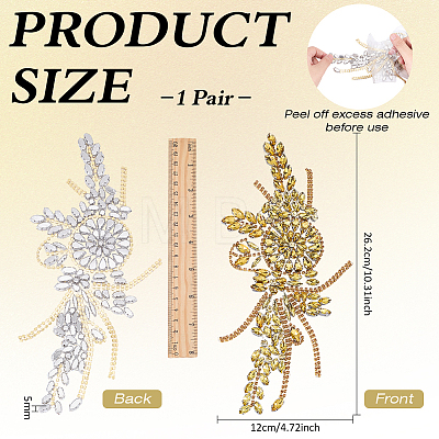 Flower Resin Rhinestone Decorative Corsages for Clothing Accessories PATC-WH0021-064A-1