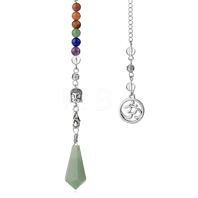 Natural Green Aventurine Dowsing Pendulum Big Pendants PW-WG3800F-01-1