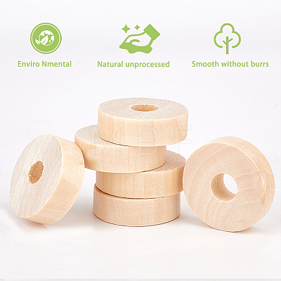 Unfinished Wood Discs WOOD-WH0022-23-1
