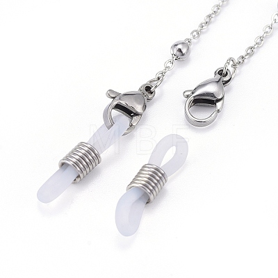 3Pcs 304 Stainless Steel Satellite Chains Eyeglasses Chains AJEW-DJ0003-46-1