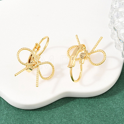 10 Pairs Bowknot Brass Leverback Earrings for Women EJEW-SC0001-91-1