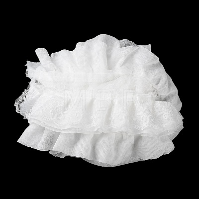 3-Layer Pleated Chiffon Flower Lace Trim OCOR-XCP0002-11A-1