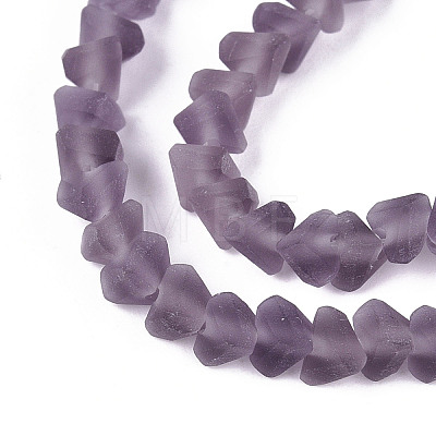 Frosted Transparent Glass Beads X1-GLAA-N016-4mm-02-1