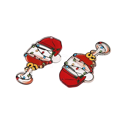 Christmas Theme Printing Acrylic Pendants BACR-N002-01I-1