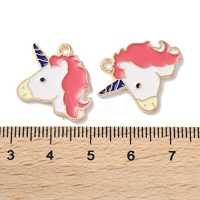 Alloy Enamel Pendants ENAM-O001-08O-G-1