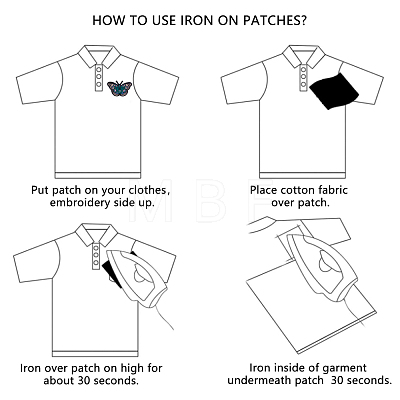 Computerized Embroidery Cloth Iron on/Sew on  Patches DIY-F038-D02-1