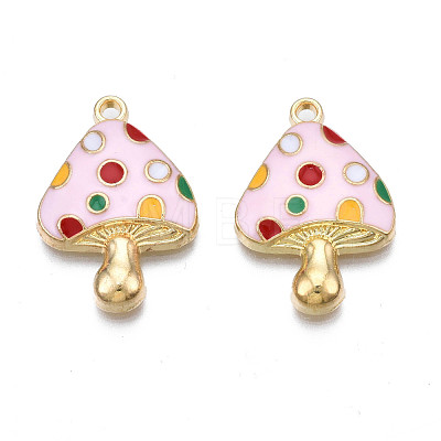 Autumn Theme Rack Plating Alloy Enamel Pendants ENAM-N055-056A-1