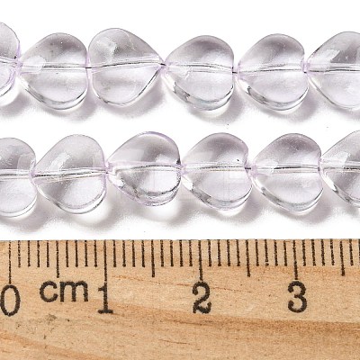 Baking Paint Transparent Glass Beads Strands DGLA-A08-T8mm-KD08-1