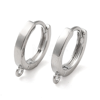 Brass Hoop Earrings Finding KK-H455-62P-1