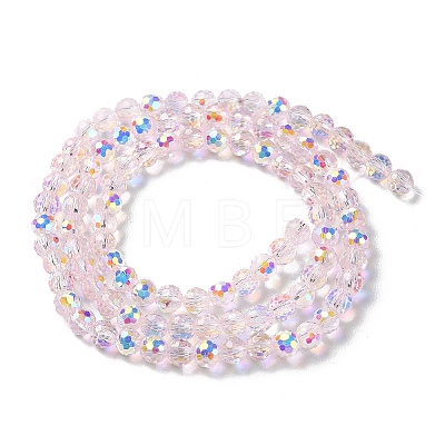 Transparent Electroplate Glass Beads Strands GLAA-Q099-B01-M02-1